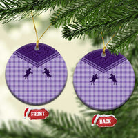 Aloha Hawaii Cowboys Paniolo Ceramic Ornament Violet Palaka - Polynesian Pride