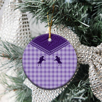 Aloha Hawaii Cowboys Paniolo Ceramic Ornament Violet Palaka - Polynesian Pride