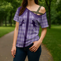 Aloha Hawaii Cowboys Paniolo Cross Shoulder Shirt Violet Palaka - Polynesian Pride