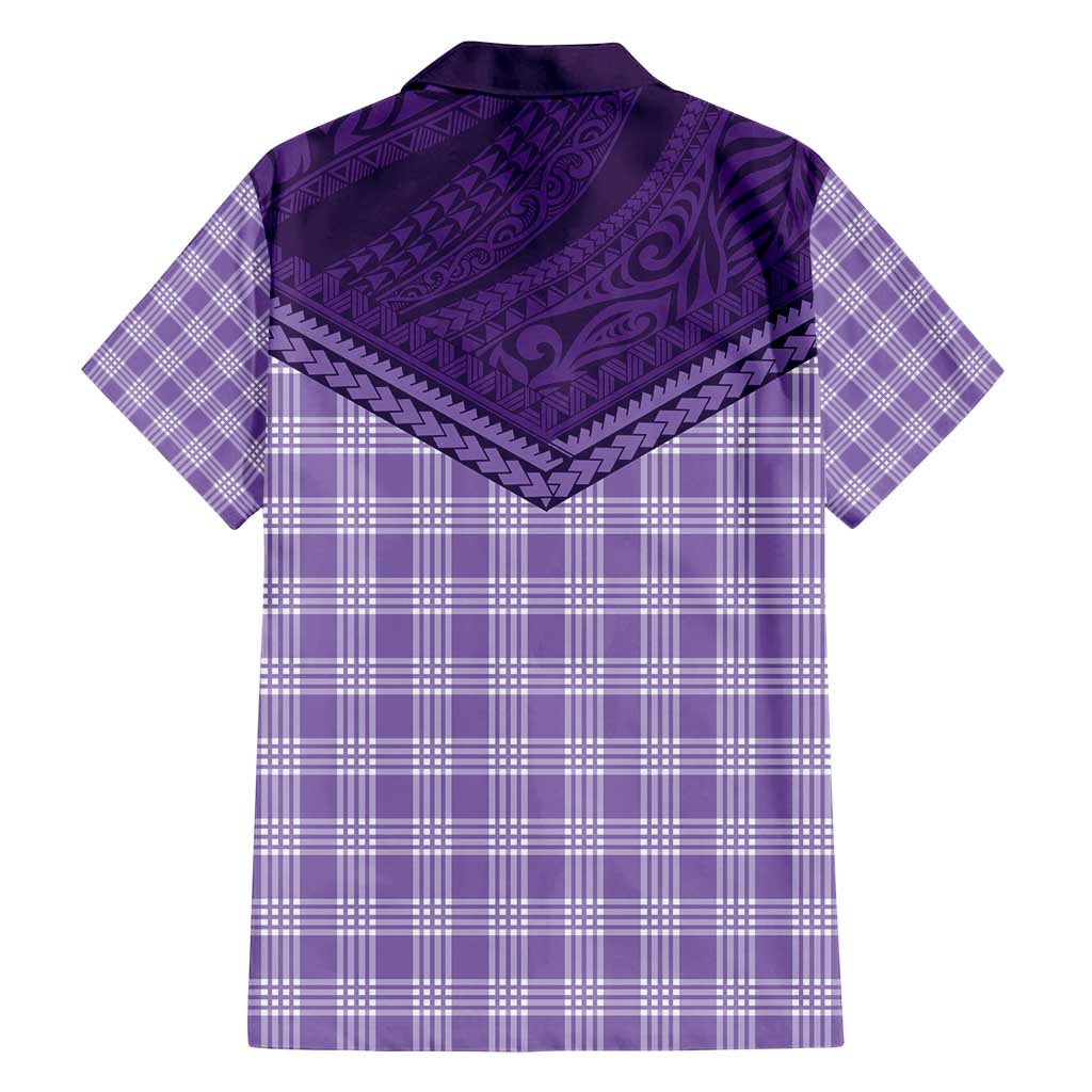 Aloha Hawaii Cowboys Paniolo Family Matching Tank Maxi Dress and Hawaiian Shirt Violet Palaka - Polynesian Pride