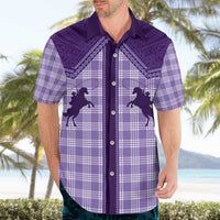 Aloha Hawaii Cowboys Paniolo Hawaiian Shirt Violet Palaka - Polynesian Pride