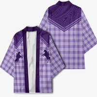 Aloha Hawaii Cowboys Paniolo Kimono Violet Palaka - Polynesian Pride