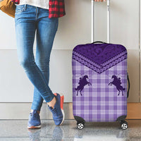 Aloha Hawaii Cowboys Paniolo Luggage Cover Violet Palaka - Polynesian Pride