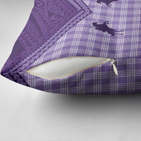 Aloha Hawaii Cowboys Paniolo Pillow Cover Violet Palaka - Polynesian Pride
