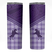 Aloha Hawaii Cowboys Paniolo Skinny Tumbler Violet Palaka - Polynesian Pride