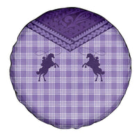 Aloha Hawaii Cowboys Paniolo Spare Tire Cover Violet Palaka - Polynesian Pride