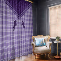 Aloha Hawaii Cowboys Paniolo Window Curtain Violet Palaka - Polynesian Pride