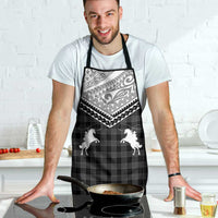 Aloha Hawaii Cowboys Paniolo Apron Black Palaka - Polynesian Pride