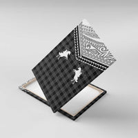 Aloha Hawaii Cowboys Paniolo Canvas Wall Art Black Palaka - Polynesian Pride