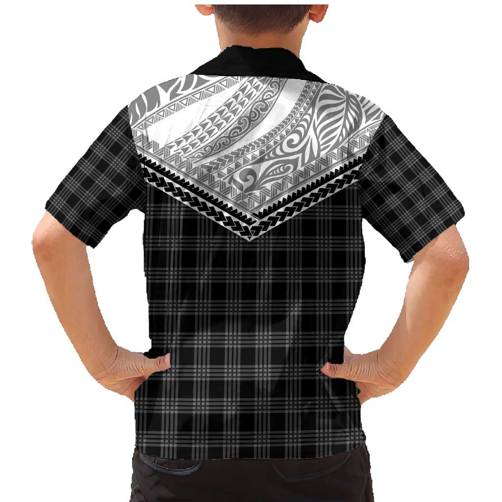 Aloha Hawaii Cowboys Paniolo Family Matching Mermaid Dress and Hawaiian Shirt Black Palaka - Polynesian Pride