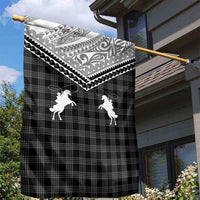 Aloha Hawaii Cowboys Paniolo Garden Flag Black Palaka - Polynesian Pride