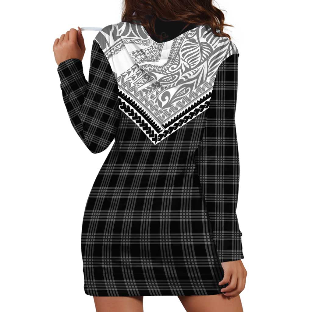 Aloha Hawaii Cowboys Paniolo Hoodie Dress Black Palaka - Polynesian Pride