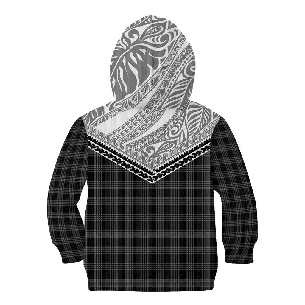 Aloha Hawaii Cowboys Paniolo Kid Hoodie Black Palaka - Polynesian Pride