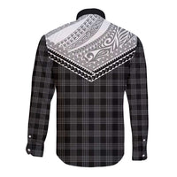 Aloha Hawaii Cowboys Paniolo Long Sleeve Button Shirt Black Palaka - Polynesian Pride