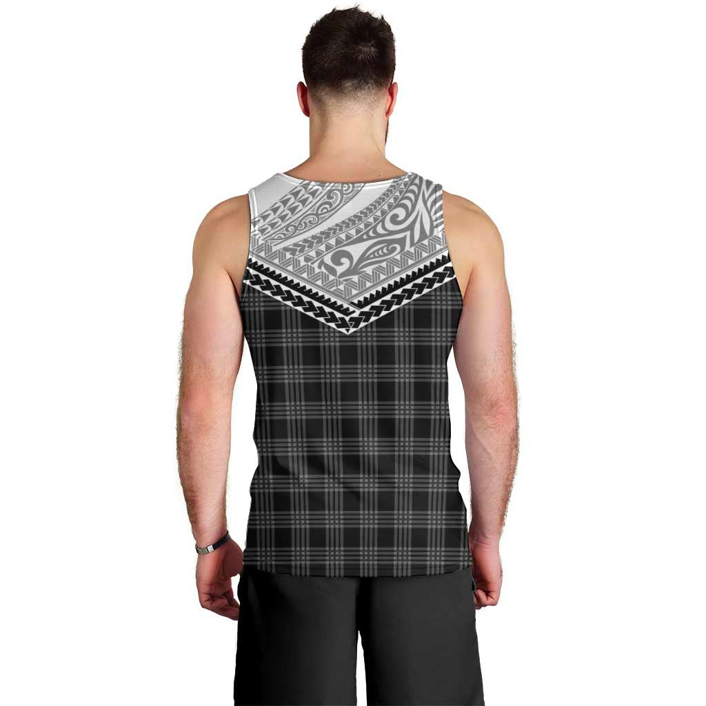 Aloha Hawaii Cowboys Paniolo Men Tank Top Black Palaka - Polynesian Pride