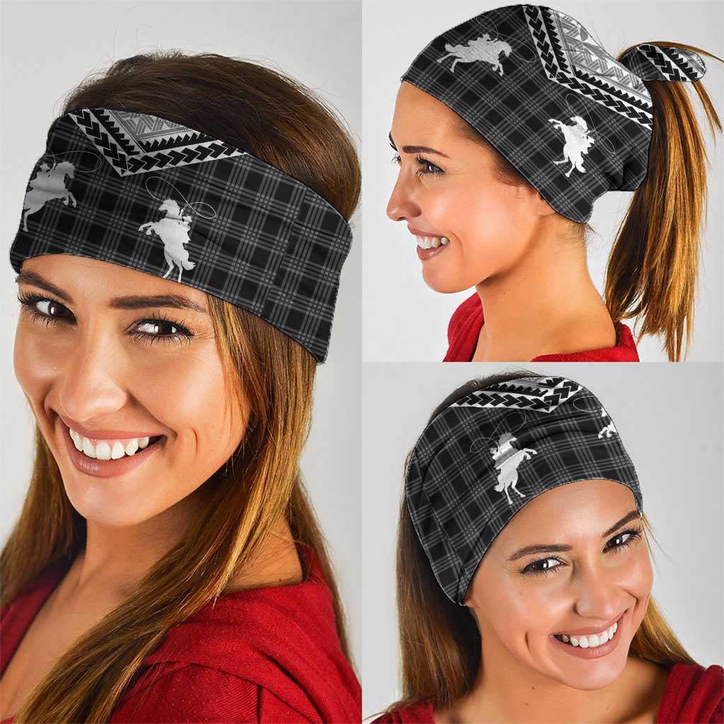 Aloha Hawaii Cowboys Paniolo Neck Gaiter Black Palaka - Polynesian Pride