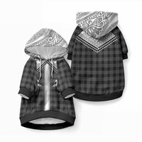 Aloha Hawaii Cowboys Paniolo Pet Hoodie Black Palaka