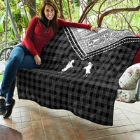 Aloha Hawaii Cowboys Paniolo Quilt Black Palaka - Polynesian Pride