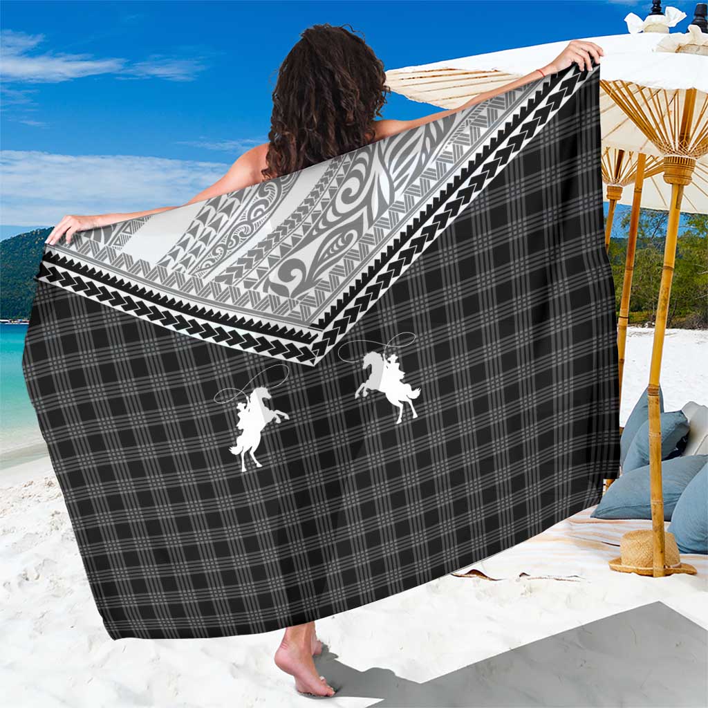 Aloha Hawaii Cowboys Paniolo Sarong Black Palaka - Polynesian Pride