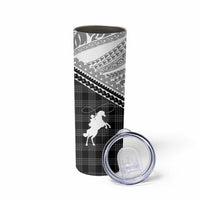 Aloha Hawaii Cowboys Paniolo Skinny Tumbler Black Palaka - Polynesian Pride