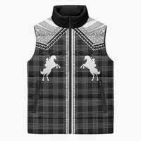 Aloha Hawaii Cowboys Paniolo Sleeveless Puffer Jacket Black Palaka - Polynesian Pride