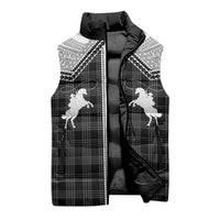 Aloha Hawaii Cowboys Paniolo Sleeveless Puffer Jacket Black Palaka - Polynesian Pride