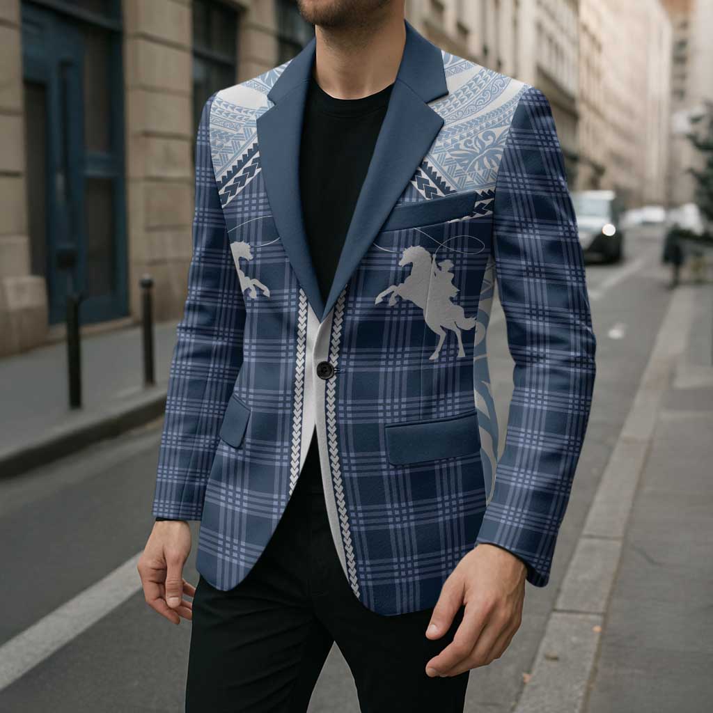 Aloha Hawaii Cowboys Paniolo Blazer Navy Blue Palaka LT7 - Polynesian Pride