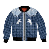 Aloha Hawaii Cowboys Paniolo Bomber Jacket Navy Blue Palaka LT7 Unisex Navy - Polynesian Pride
