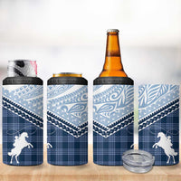 Aloha Hawaii Cowboys Paniolo 4 in 1 Can Cooler Tumbler Navy Blue Palaka - Polynesian Pride