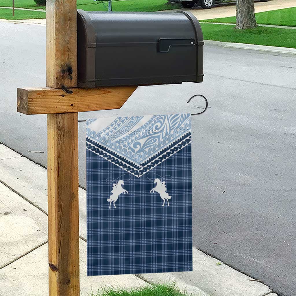 Aloha Hawaii Cowboys Paniolo Garden Flag Navy Blue Palaka - Polynesian Pride