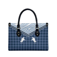 Aloha Hawaii Cowboys Paniolo Leather Bag Navy Blue Palaka - Polynesian Pride