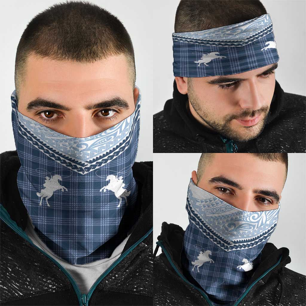 Aloha Hawaii Cowboys Paniolo Neck Gaiter Navy Blue Palaka - Polynesian Pride