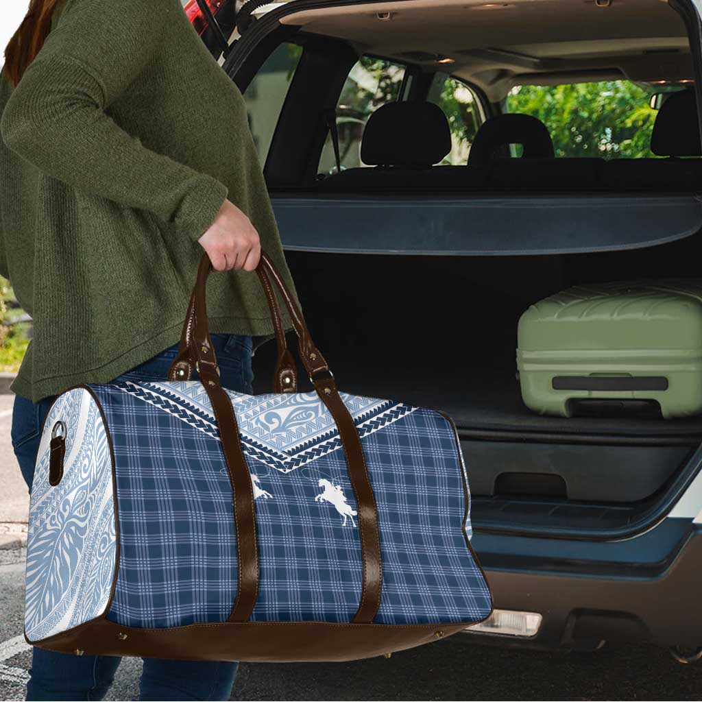 Aloha Hawaii Cowboys Paniolo Travel Bag Navy Blue Palaka - Polynesian Pride