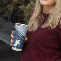 Aloha Hawaii Cowboys Paniolo Tumbler Cup Navy Blue Palaka - Polynesian Pride