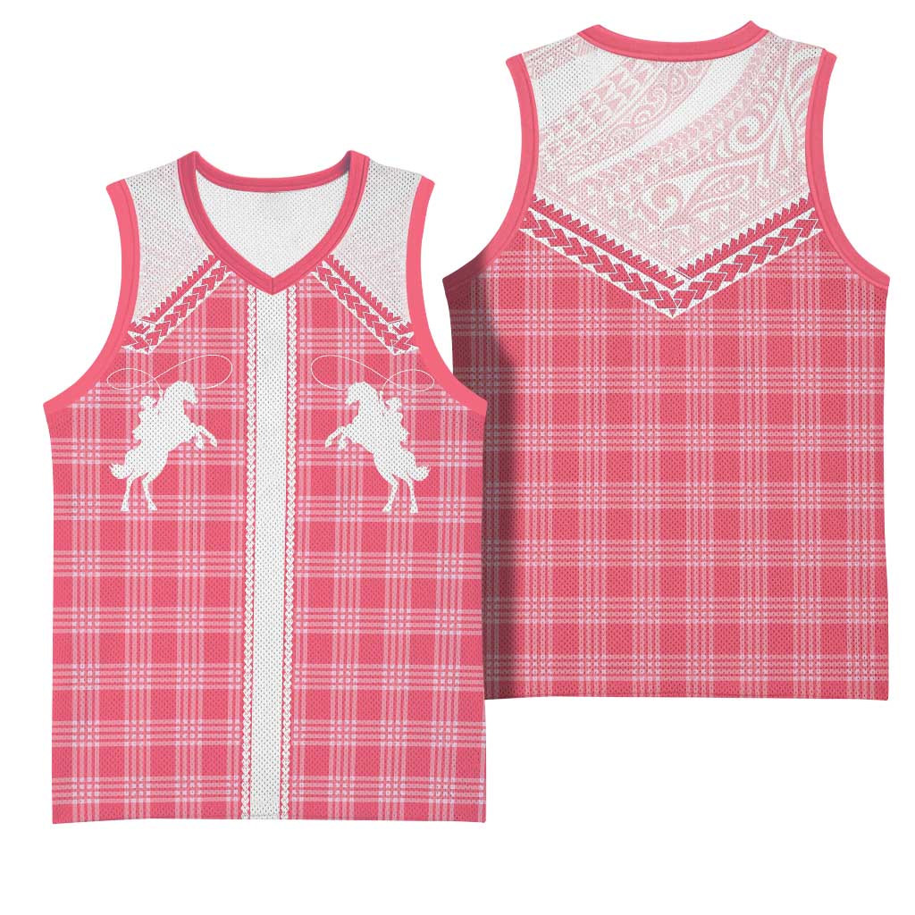 Aloha Hawaii Cowboys Paniolo Basketball Jersey Rose Palaka - Polynesian Pride