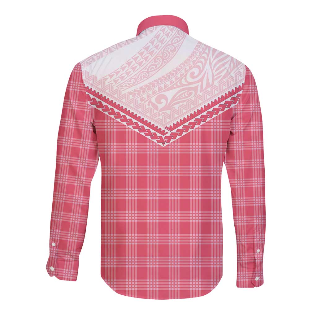 Aloha Hawaii Cowboys Paniolo Long Sleeve Button Shirt Rose Palaka - Polynesian Pride