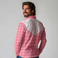 Aloha Hawaii Cowboys Paniolo Long Sleeve Polo Shirt Rose Palaka - Polynesian Pride