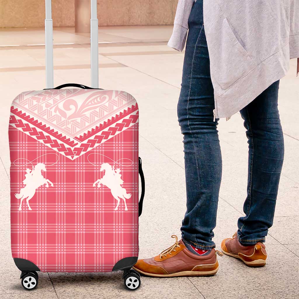 Aloha Hawaii Cowboys Paniolo Luggage Cover Rose Palaka - Polynesian Pride