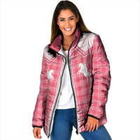 Aloha Hawaii Cowboys Paniolo Padded Jacket Rose Palaka - Polynesian Pride
