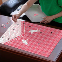 Aloha Hawaii Cowboys Paniolo Puzzle Rose Palaka - Polynesian Pride