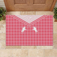 Aloha Hawaii Cowboys Paniolo Rubber Doormat Rose Palaka - Polynesian Pride