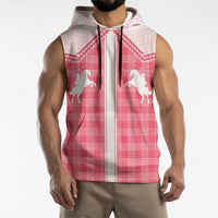 Aloha Hawaii Cowboys Paniolo Sleeveless Hoodie Rose Palaka - Polynesian Pride