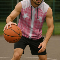 Aloha Hawaii Cowboys Paniolo Sleeveless Hoodie Rose Palaka - Polynesian Pride