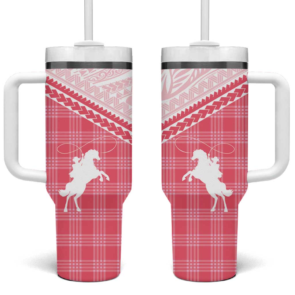 Aloha Hawaii Cowboys Paniolo Tumbler With Handle Rose Palaka - Polynesian Pride