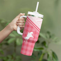 Aloha Hawaii Cowboys Paniolo Tumbler With Handle Rose Palaka - Polynesian Pride