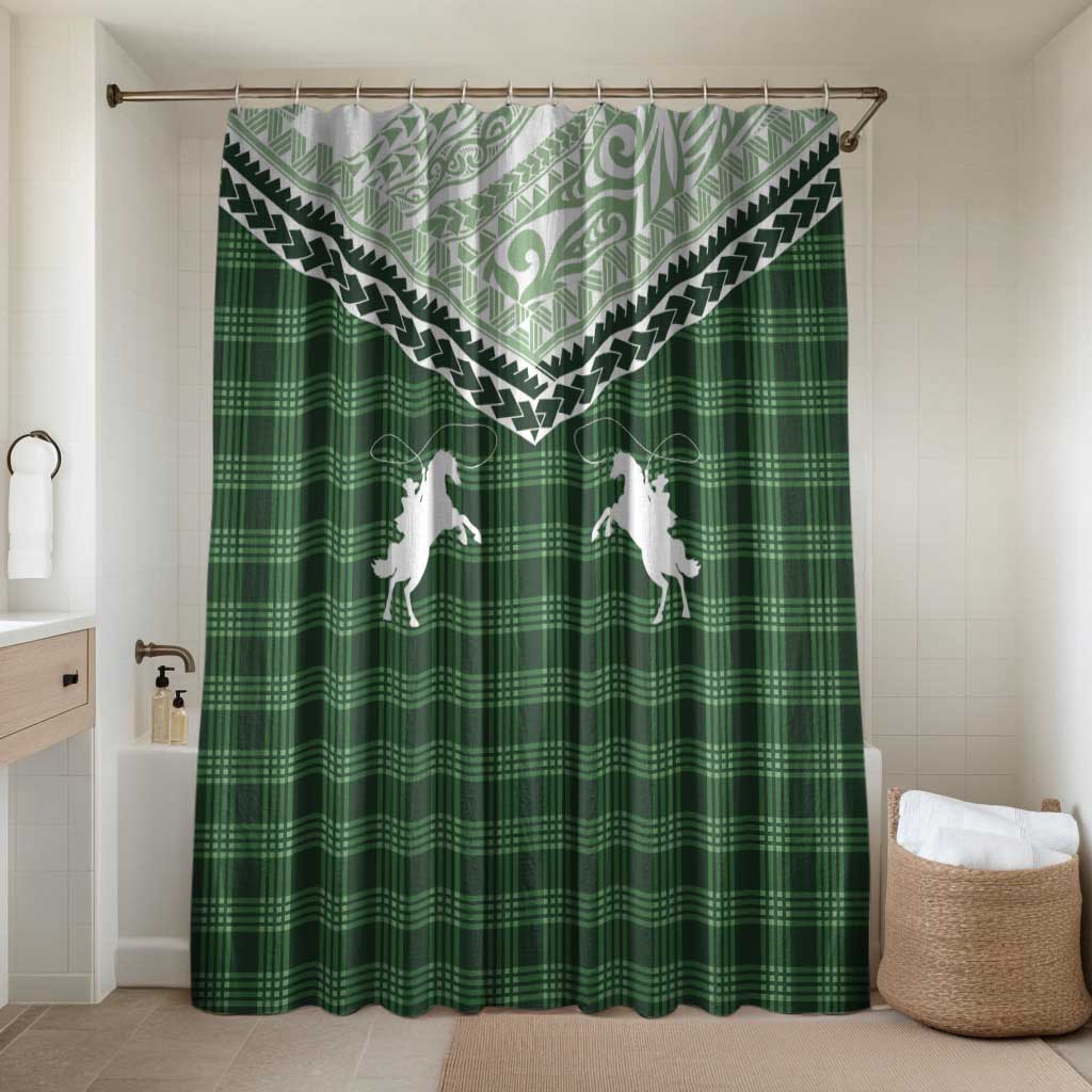 Aloha Hawaii Cowboys Paniolo Bathroom Set Forest Green Palaka - Polynesian Pride