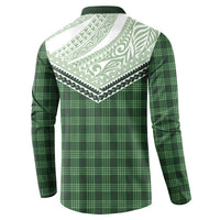 Aloha Hawaii Cowboys Paniolo Button Sweatshirt Forest Green Palaka - Polynesian Pride