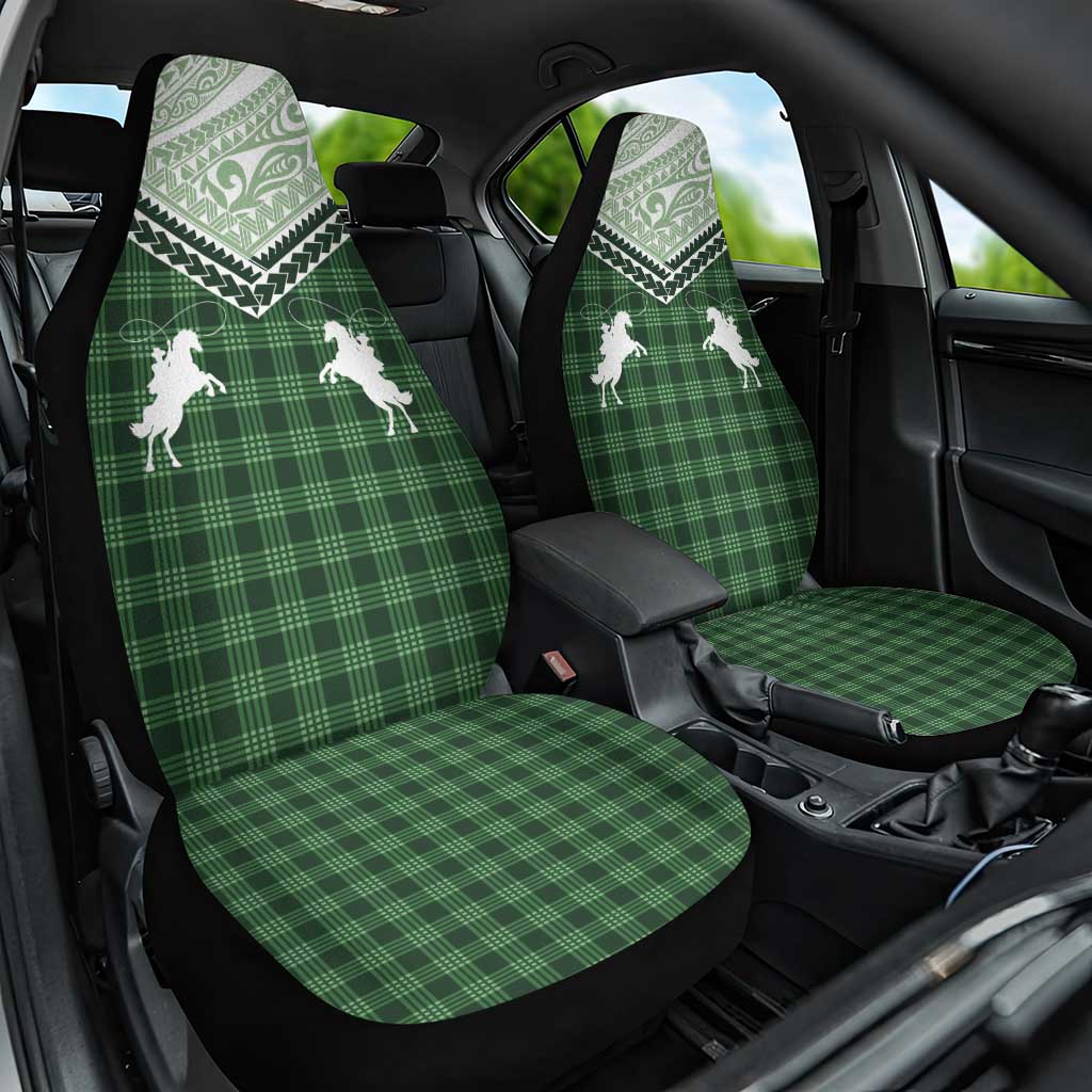 Aloha Hawaii Cowboys Paniolo Car Seat Cover Forest Green Palaka - Polynesian Pride