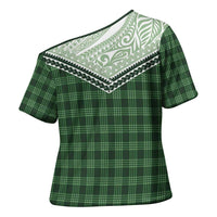 Aloha Hawaii Cowboys Paniolo Cross Shoulder Shirt Forest Green Palaka - Polynesian Pride