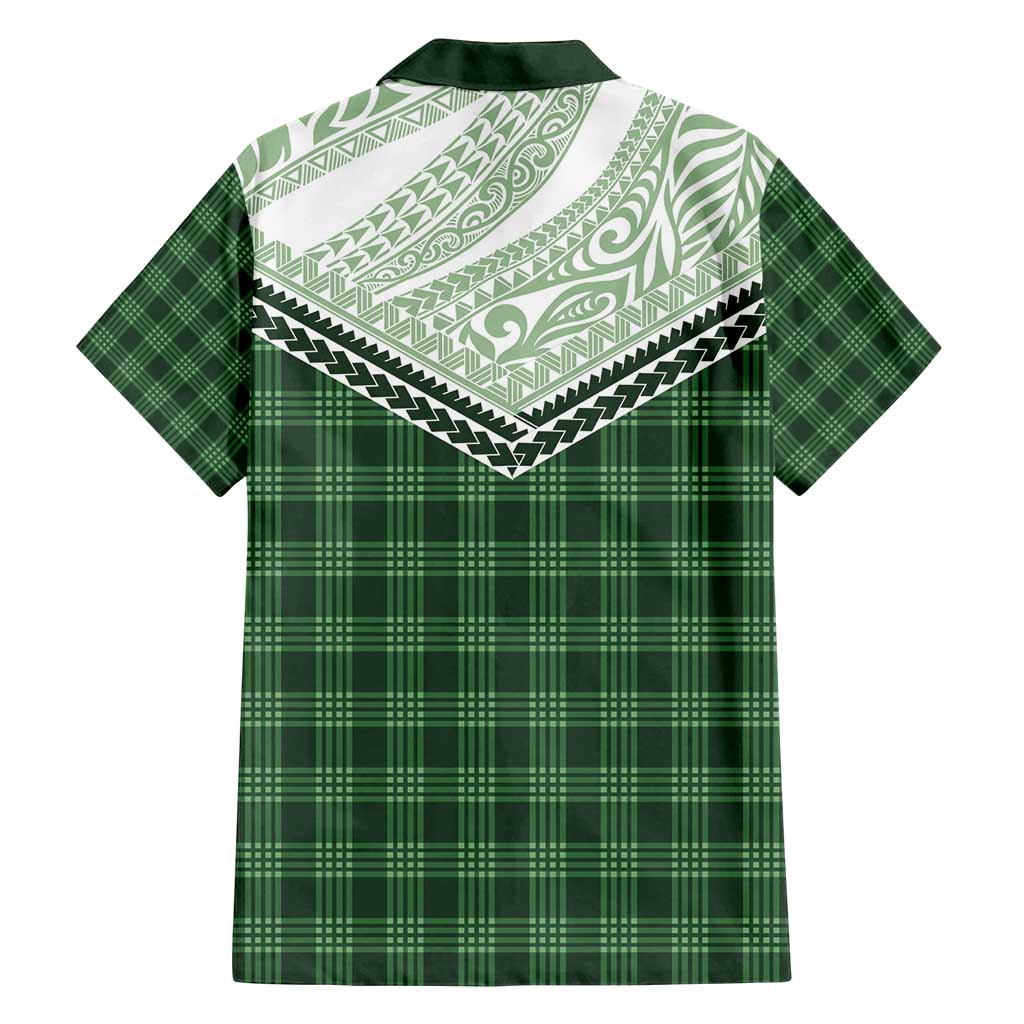 Aloha Hawaii Cowboys Paniolo Family Matching Puletasi and Hawaiian Shirt Forest Green Palaka - Polynesian Pride